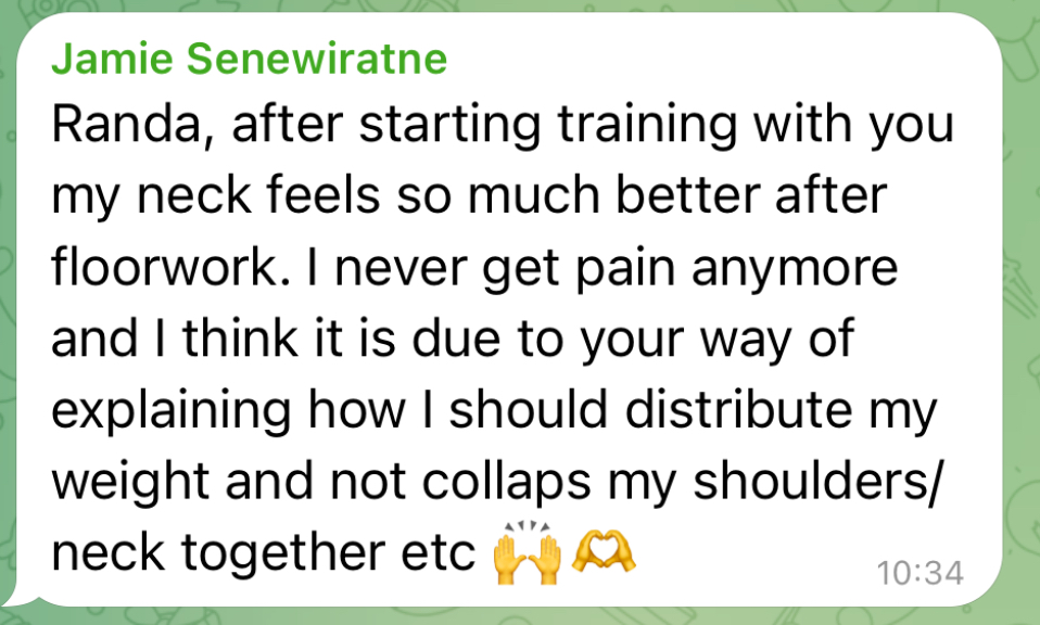 Student review: I never get pain anymore.